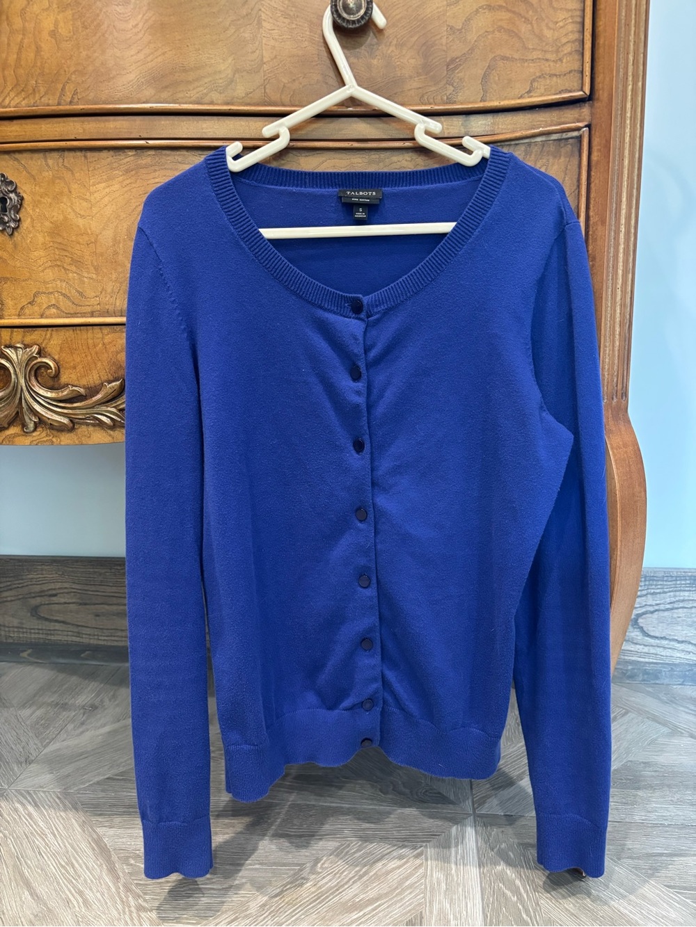 Talbots Cobalt Blue Button-Front Cardigan Size S (6-8)